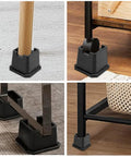 4 Inch Bed Risers Heavy Duty Furniture Elevation Set Of 4 Elevates Beds Tables Couches With Anti Slip Pads For Caster Wheels Or Posts Up To 6000 Lbs Black