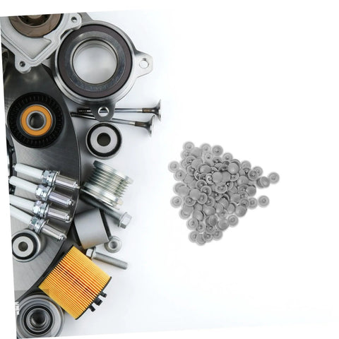 Grey Screw Cover Caps 500 Pack Durable Plastic Thread Protectors for Cabinets and Furniture