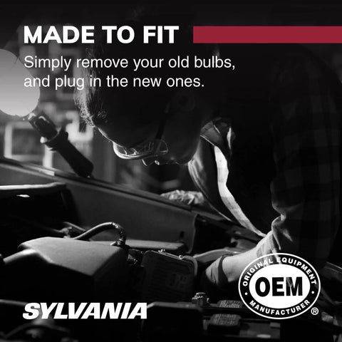 Mechanic installing Long Life Miniature Bulbs For Interior Lighting in car engine bay, showing OEM fit for easy replacement.