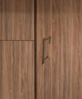 Retro Style Cabinet Handles, 2 Pack Zinc Alloy Pulls in Antique Bronze Finish on wooden wardrobe