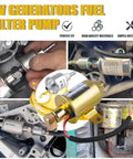 Replacement Fuel Pump And Filter Kit For RV Gens Fits Cummins Onan Marquis Gold 5500 5.5KW Gas Gen EVAP E11015 149-2620 149-2314-01