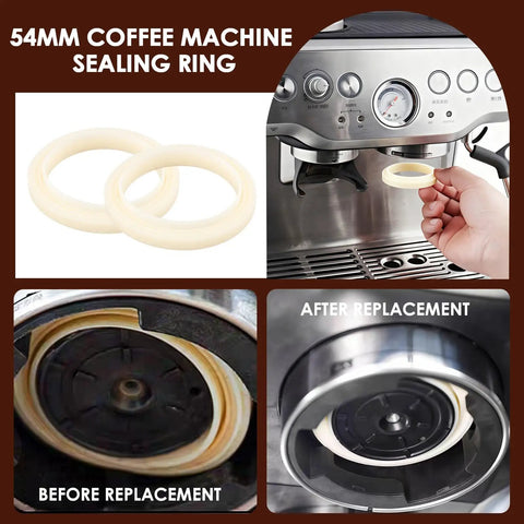 2 Pack 54mm Silicone Steam Ring For Espresso Machines, Grouphead Gasket Replacement, Compatible With Sage, Breville