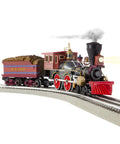 Great Locomotive Chase Deluxe LionChief Bluetooth 5.0 Set with steam locomotive and tender in O Gauge, on track