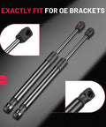 Heavy Duty Universal Gas Struts 12 Inch 45 Pound Lift Supports For Pickup Toolboxes Camper Shells Cabinet Doors, showing connectors.