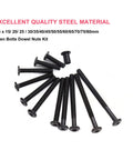 114 Piece Black M6 Allen Bolts Kit With Flat Head Socket Cap Screws And Cap Nuts For Furniture Chairs Beds And Cribs 15Mm To 80Mm Range Includes Hex Key And Bit For Easy DIY Assembly displayed on white background
