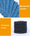 Close-up of blue 40 Grit Zirconia Flap Disc 5 Inch 125mm Industrial Sanding Wheel shown stacked, highlighting grit and size.