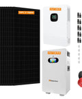 Plug And Play 10Kw Off Grid Solar System Bundle For Homes Includes Ten Tough As Nails 580W Panels, a 10Kw inverter, 16Kwh battery.