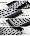 Heavy Duty 1020 Seed Starter Trays No Holes, 21 By 11 Inch Plant Nursery Flats, showing thick bottom and uneven base design.