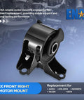 Front Right Engine Motor Mount For Honda Accord 1998 Through 2002 V6 3.0L Odyssey 99 Through 04 Acura CL And TL Rock Solid Bolt On Replacement A6552 Em8974 Daily Driver black steel mount with rubber isolator