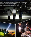 Cordless LED Flood Light Work Lamp, 4200LM Max Brightness in use outdoors and at jobsite, illuminating various environments