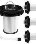 4 Pack Pleated Vacuum Filters For CleanView XR Pet 300W And XR 200W Cordless Vacuums Replacement 1638010 3789 3789U 3789X 3797 3797V 3797W No Fuss Easy Clean visible with cleaning brush
