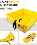Foldable Duck Pond With Portable Secondary Containment Berm And PVC Mini Spill Berm 2x2 Feet Works Like A Boss For Quick Cleanup On Jobsites Farms And Outdoor Use.