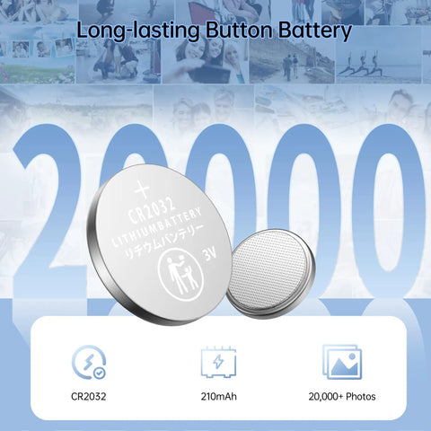 CR2032 battery for Wireless Camera Remote Shutter For iPhone And Android Two Pack With Wrist Strap, Bluetooth 5.2 Selfie Button