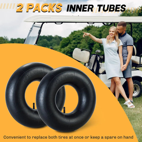 Two Pack 15x6.00-6 Inner Tubes With TR-13 Valve Stem For Lawn Mowers Go Karts ATVs Yard Tractors Wheelbarrows Golf Carts