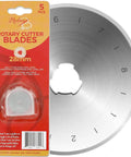 28mm Rotary Cutter Replacement Blades Set With 5 Tungsten Steel Blades for Thick Fabric Leather Felt Vinyl in packaging
