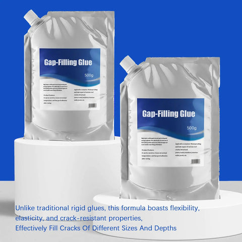 Fast Drying Crack Resistant Gap Filling Glue For Concrete Cracks Waterproof Repair Sealant, 500g bags displayed
