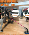 Woman using Squat Bar With Shoulder Pads For Strength Training And Arm Weight, Heavy Duty T Bar Handle Attachments in gym