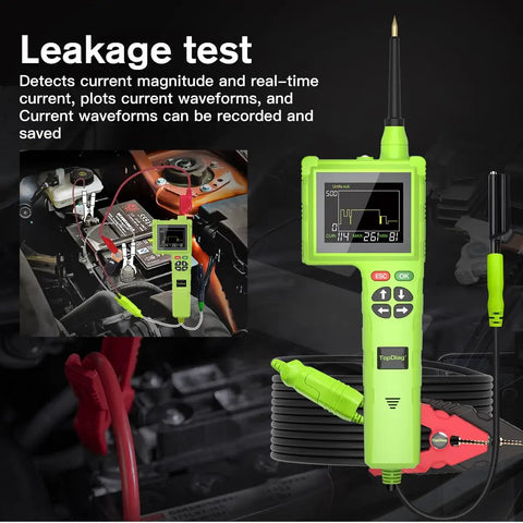 P100 Pro Power Circuit Probe Kit 9V 30V Automotive Circuit Tester with digital display in leakage test