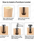 Installation guide for Heavy Duty Furniture Levelers 10 Piece Set Adjustable Leg Levelers For Cabinets Tables And Chairs