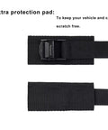 Adjustable Cam Buckle Lashing Straps 6 ft 1 in wide with extra protection pad and heavy duty brine yarn webbing for secure hauling