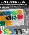 Must Have 80 Piece Car Door Lock Rod Clip Kit Assortment universal clips in multicolor for left and right door handles repair