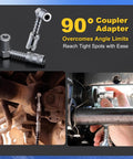 90-degree coupler adapter for Electric Cordless Grease Gun With 10000 PSI High Pressure 39 Inch Hose Variable Speed Trigger