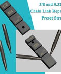 Pro Grade Chainsaw Chain Breaker Kit With 12 Repair Straps, Master Link Punch and Joiner for 3/8 and 0.325 inch Chains