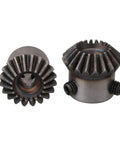 45 Steel Tapered Bevel Gear Wheel 6mm Hole Diameter, 20 Teeth, 1 Modulus, Silver, Pack of 2, showing gear details