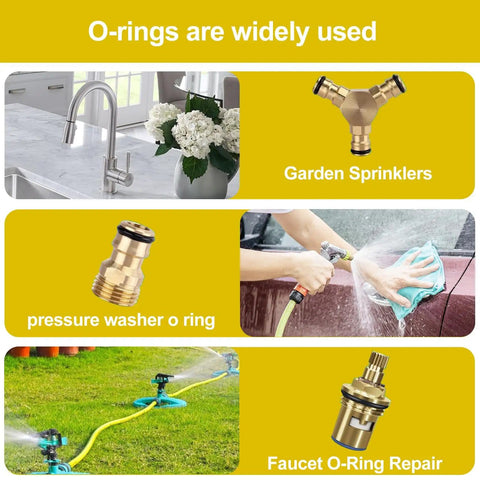 Massive 2225 Piece Rubber O Ring Assortment Kit With 38 Sizes And Hook Set for garden sprinklers and pressure washer repairs