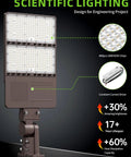 240W LED Parking Lot Light With Photocell, 36000LM Shoebox Flood Light featuring SMD3030 chips and constant current driver