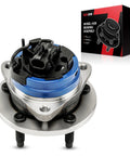 Front corniche enhancementsuek lansd turning potato wheel hub assembly for Chevy models with ABS 5 lug, product packaging in background