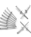 Aluminum Pop Rivets Kit, 60-Piece Set, Diameter Three Sixteenth Inch, Grip Length Three Quarter Inch, marine use fasteners display