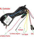 Fits Any Ride LED Daytime Running Light Auto On Off Controller Module Box Relay for Cars with wire connectors