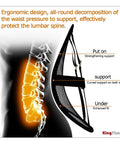 Image demonstrating ergonomic design of KingPhenix Two Pack Mesh Lumbar Support For Car And Office Chair.