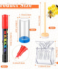 Product size for All In One Queen Bee Marking Kit With 8 Pens 2 Bottles And 5 Plastic Cage Clips For Beekeepers