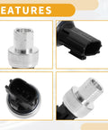 Close-up views of MR306627 Air Conditioning Pressure Switch Sensor For Mitsubishi Lancer 2.0L 2008 2017 Refrigerant Pressure Transducer