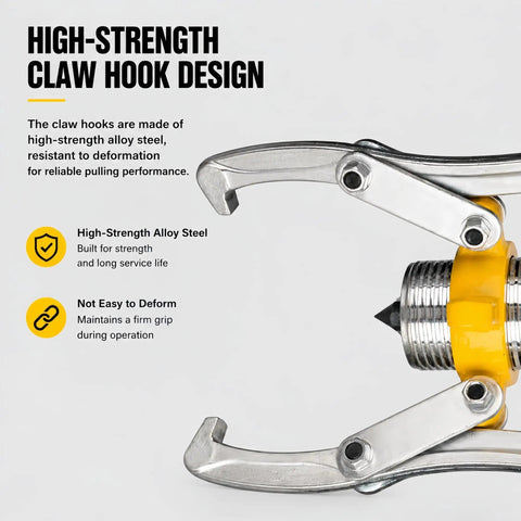 High-strength claw hook of Heavy Duty Hydraulic Gear Puller 5 To 50 Ton Bearing Puller With Hand Pump And Extended Hose