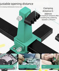 Multifunctional Welding Jig With Adjustable Cable Clamp And Slip Base For Electronics Assembly and Circuit Board Soldering shown with adjustable clamping distance.
