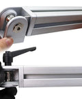 40 Series 4040 Aluminum Extrusion Hinge Pivot Joint Kit With Two Handles And Wrenches, Zinc Alloy Pivot Brackets For 40X40 Profiles, Heavy Duty Corner Connectors, Easy Mount Hardware For DIY Makers And Projects, shown on 40x40 aluminum frame