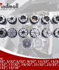 Pro Grade ER32 Collets Set 13-Piece Range From One Sixteenth To Thirteen Sixteenths Inch Including Five Thirty-Seconds Nine Thirty-Seconds And Twenty Three Thirty-Seconds Spring Chuck Style Portable Lathe Milling Tool Kit displayed in grid layout