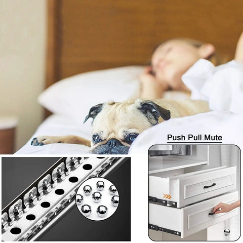 Heavy Duty Steel Drawer Slides With Smooth Ball Bearing Rails For Kitchen Cabinets Desks And Tables Easy Push Pull Mechanism Durable Furniture Hardware Boost Your Storage Game Up To 50kg And Withstands 100000 Cycles Rust Resistant, steel drawer slides for kitchen cabinet