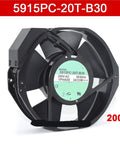 Beefy Aluminum Frame Industrial Cooler Fan For Machine Tools 170x150x38mm, Dual Voltage 200V And AC115V, 5915PC 20T B30 And 12T B30 Inserts, 32W And 35W, High Flow Insert Machine Tool Cooling