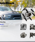 Front view of Rear Wheel Hub Bearing Assemblies Pair Without ABS For 2013-2023 Mazda CX-5 Two Piece Set Sealed Design