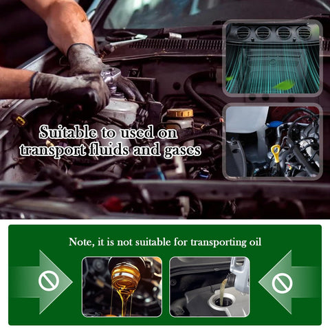 Silicone Vacuum Hose 9.84 Ft Long With 0.40 Inch Outer Diameter And Five Thirty Second Inch Inner Flexible Automotive Vacuum Lines For Engine Bay High Temperature Radiator Hose Withstand Up To 130 PSI Not For Oil Transport shown in engine installation, indicating suitability for fluid and gas transport
