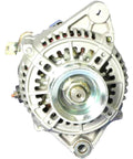 Front view of 12V 90A Drop In Alternator Replacement For Toyota Camry 1997 To 2001 Solara 1999 To 2001 RAV4 1996 To 2000 And Tacoma 2011 To 2015 With Internal Regulator OEM Part Number Compatible And Ready For A Beefy, Smooth, Reliable Power Upgrade