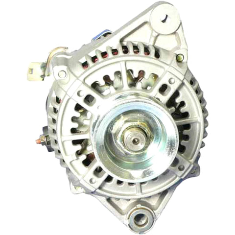 Front view of 12V 90A Drop In Alternator Replacement For Toyota Camry 1997 To 2001 Solara 1999 To 2001 RAV4 1996 To 2000 And Tacoma 2011 To 2015 With Internal Regulator OEM Part Number Compatible And Ready For A Beefy, Smooth, Reliable Power Upgrade