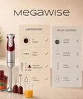 Kickass Immersion Hand Blender With Five Multifunction Attachments And Twelve Variable Speed Settings Whips Up Soups Purees And Smoothies Effortlessly A Real Game Changer For Your Countertop with attachments and blending options.