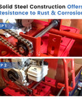 Go Kart Jackshaft 12 Inch Long 5/8 Inch Diameter With 3/16 Inch Keyway For Mini Bike, galvanized, shown in assembly steps
