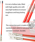 27 Inch Snow Plow Blade Marking Guide Kit with red internal steel wire, 304L stainless steel mounts, and heavy duty guide rail