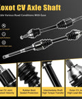 Ford Escape Front CV Axle Shaft Assembly Kit For Driver And Passenger Sides Compatible With 2013 To 2016 1 6L AWD And 2017 To 2019 1 5L AWD Two Pack Includes Left And Right NCV11164 NCV11167, two black CV axle shafts